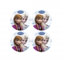 Juego de 12 discos de oblea Frozen 4,5cm