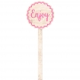 Set 12 pinchos Enjoy Rosa 13 cm