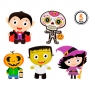 Set 5 Decoraciones Personajes Halloween