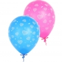 Set 6 globos Corazones impresos 23cm