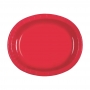 Set 8 Platos Ovalados Rojo Rubí 30 cm
