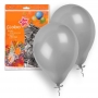 Set de 100 Globos metalizados Plata 23cm