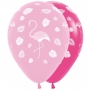 Set de 12 Globos Flamingo Fashion 30 cm