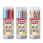 Set de 12 Velas y Bases 15 ud