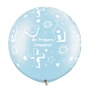 Set de 2 Globos Comunión azul 75 cm