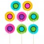 Set de 24 Toppers Abanicos de Colores
