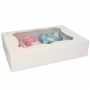 Set de 3 Cajas para 12 Cupcakes Blancas