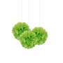 Set de 3 Pompones Verdes 22 cm