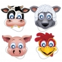 Set de 4 Caretas de Animales de Granja