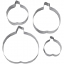 Set de 4 cortadores de galletas calabaza