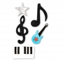 Set de 6 figuras de azúcar Música