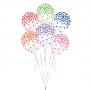 Set de 6 Globos Confeti Multicolor 27cm