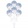 Set de Globos Confeti Azul 27cm