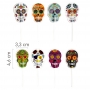 Toppers para Dulces Calavera Halloween 16 ud