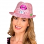 Sombrero Coyboy Rosa con Luces