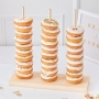 Soporte de madera para donuts de 37 cm de alto