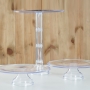 Set de 3 Stands Transparentes Altura Variable