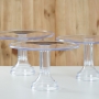 Set de 3 Stands Transparentes Altura Variable