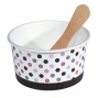 Set de 12 tarrinas con cuchara negras