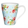 Taza para Mug Cake Flores con fondo azul