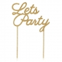 Topper para tartas Lets Party dorado