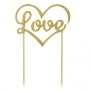 Topper para tartas Love dorado