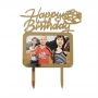 Cake Topper con Foto Happy Birthday