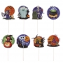 Set de 48 Toppers Surtidos de Halloween 6 cm