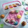 Transportador de Cupcakes con Bandeja Reversible