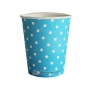 Juego de 10 vasos de Papel Blue Polkadot