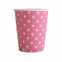 Juego de 10 vasos de Papel Hot Pink Polkadot