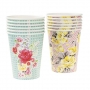 Juego de 12 vasos Vintage Floral