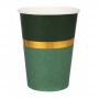 Vasos de Papel Navidad Chic Verde 10 ud