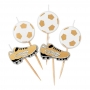Set 5 Velas Fútbol Gold