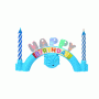 Vela Musical y Luminosa Baby blue