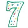 Vela de cumpleaños Nº 7 verde