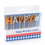 Velas Happy Birthday Plata/Oro