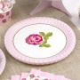 Juego de 8 Platos Vintage Rose