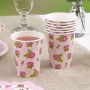 Juego de 8 Vasos Vintage Rose