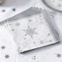 Juego de 20 servilletas Snowflakes