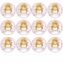 Oblea Comunión Niña Rubia R 6 cm Oblea Comunión Niña Rubia R 6 cm