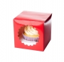 Caja para 1 cupcake color roja