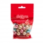 Bolitas de chocolate con corazón crujiente en colores perlados de 100 gramos Bolitas de chocolate con corazón crujiente en colores perlados de 100 gramos