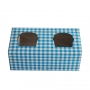 Caja cupcakes 2 uds. Gingham color celeste Caja cupcakes 2 uds. Gingham color celeste