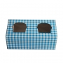 Caja cupcakes 2 uds. Gingham color celeste