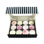 Caja para 12 cupcakes Luxury Negro y Plata