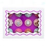 Caja para 12 cupcakes Luxury lila con detalles en blanco