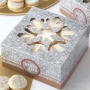 Cajas para galletas cuadradas copos de nieve
