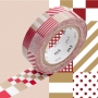 Masking Tape 1P Deco Mix Red