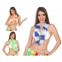 Collar hawaiano de flores azules y blancas Collar hawaiano de flores azules y blancas